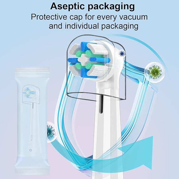8PCS iO Replacement Heads Compatible with Oral B IO 2/3/4/5/6/7/8/9/10 Series Electric Toothbrush,Compatible with Oral B io Series Toothbrush Heads with Medium Bristles