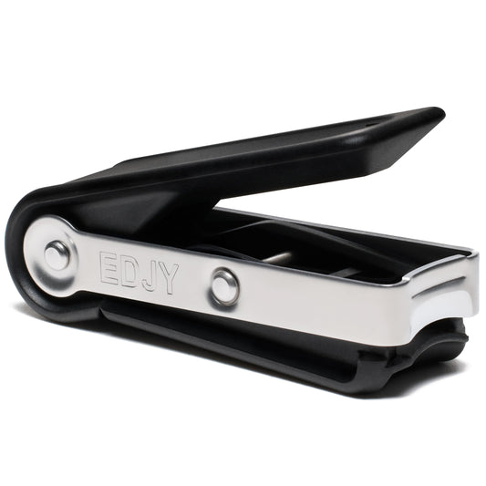 EDJY Fingernail Cutter - Precision Stainless Steel Nail Cutter for Fingernails | Sharp Blade, Ergonomic Design, Durable & Rust-Resistant | Ideal for Men and Women | Black