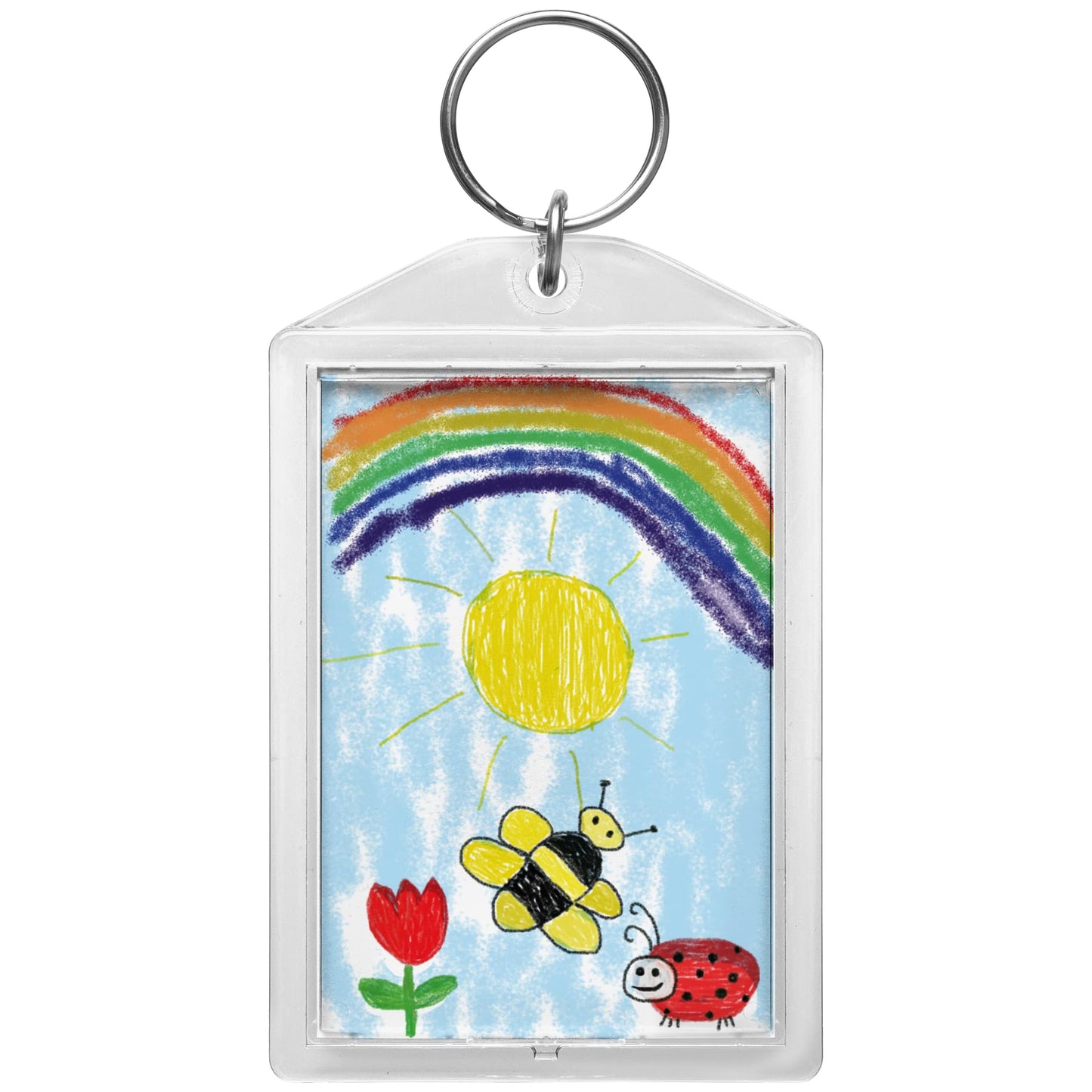 Snapins Clear Acrylic 2" x 2.875" Photo Keychains - Pack of 25