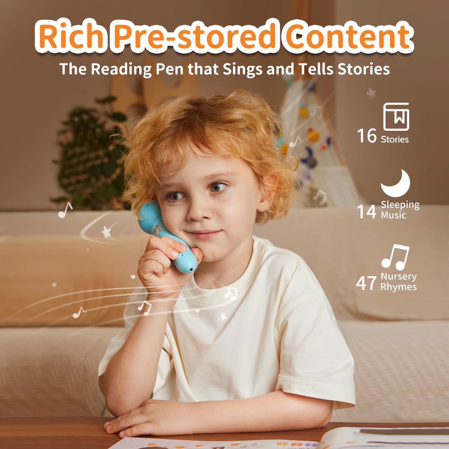 alilo Talking Pen Books Sets for Toddlers 3-6, Kids Learning Electronic Toys, with 3 Interactive Audio Sound Books, 100 Talking Flash Cards, Early Educational Gifts for Boys Girls (16GB Storage)