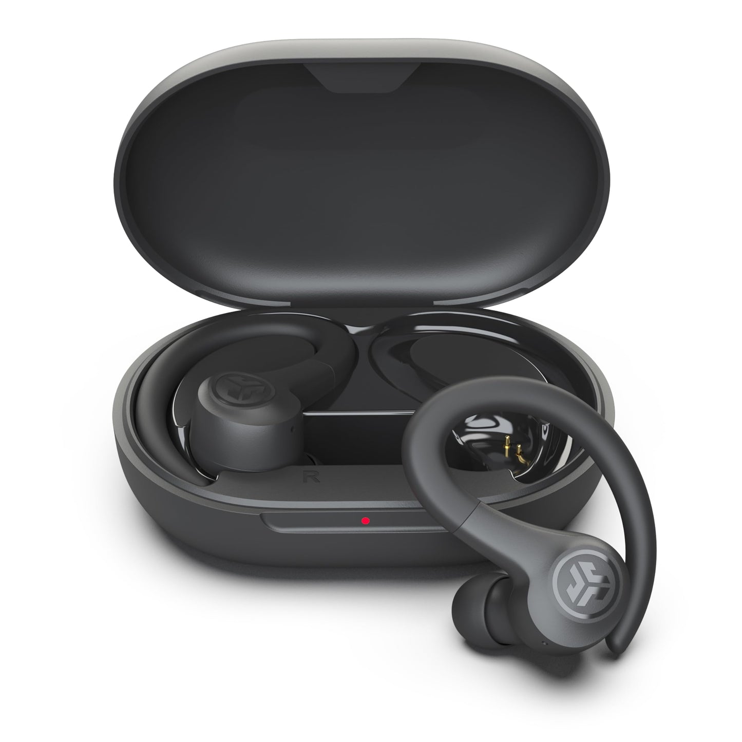 JLab Go Sport+ Wireless Workout Earbuds Featuring C3 Clear Calling, Secure Earhook Sport Design, 35+ Hour Bluetooth Playtime, and 3 EQ Sound Settings (Graphite)
