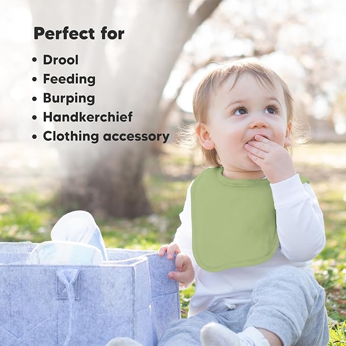 8-Pack Organic Baby Bibs for Boys, Girls - Soft Cotton Drooling and Teething Bibs for Baby Girl & Boy, Extra Absorbent, Easy To Clean & Put On for Toddler, Newborn, Infant 0-24 Months (Cruise)