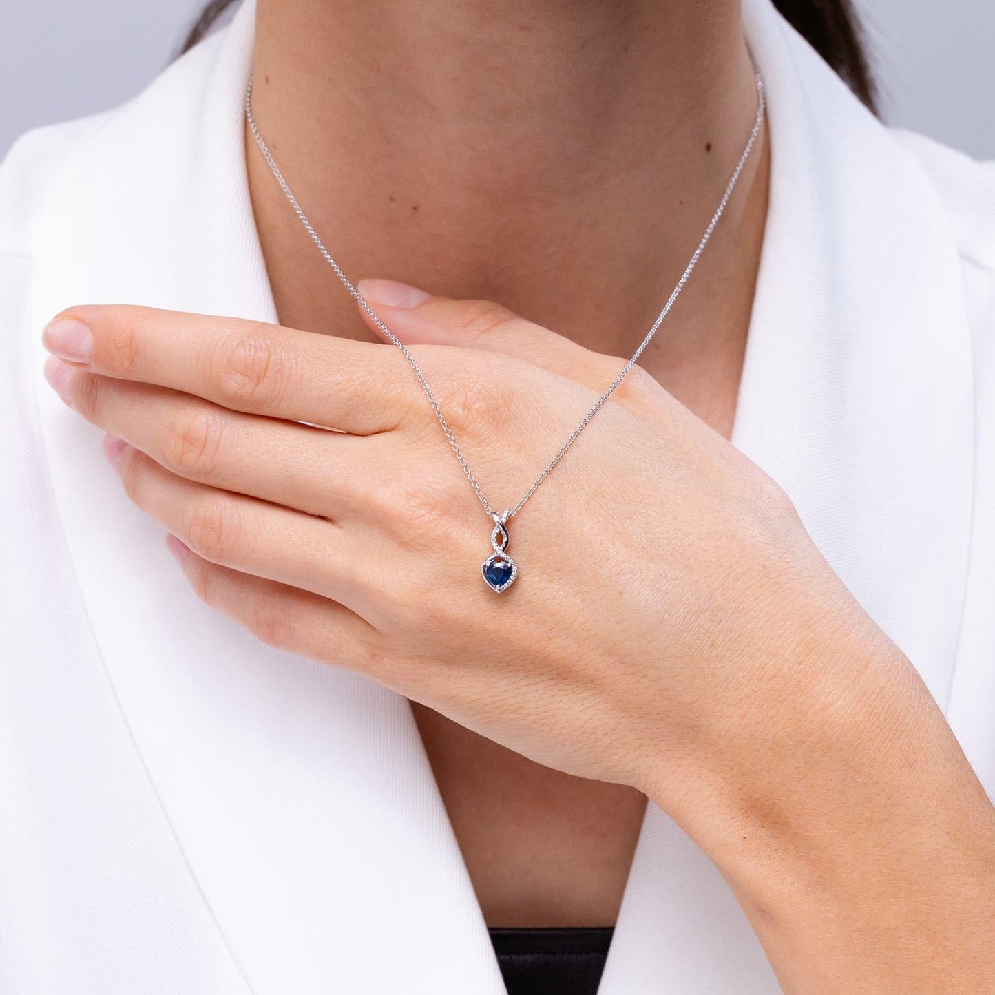Angara Natural Blue Sapphire Pendant for Women | 0.3 ct Heart Shape Blue Sapphire Diamond Heart Pendant Necklace in Yellow Gold | September Birthday, Anniversary, Gemstone Jewelry Gift | AA | 4mm
