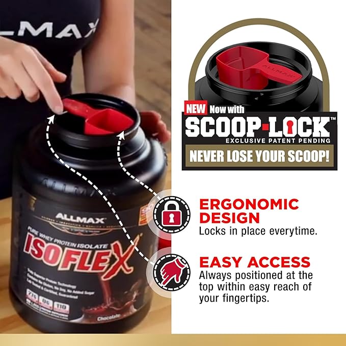 ALLMAX Nutrition ISOFLEX Whey Protein Isolate, Caramel Macchiato - 2 lb - 27 Grams of Protein Per Scoop - Zero Fat & Sugar - 99% Lactose Free - Gluten Free & Soy Free - Approximate 30 Servings