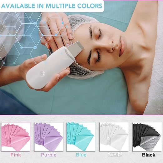 320 Pack Disposable Dental Bibs 13"x18", 3-Ply Waterproof Tattoo Bibs Sheet for Nail Salon, Dental Clinic, Feeding, Tattoo Shop (Blue)