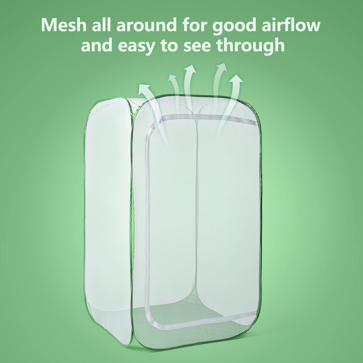 59" Outdoor Mesh Plant Enclosure, Mesh Plant Cover for Pests, Bird and Pest Protection Guard for Fruit, Vegetables, Flowers and Herbs Pop-Up Cage 35"x35"x59"