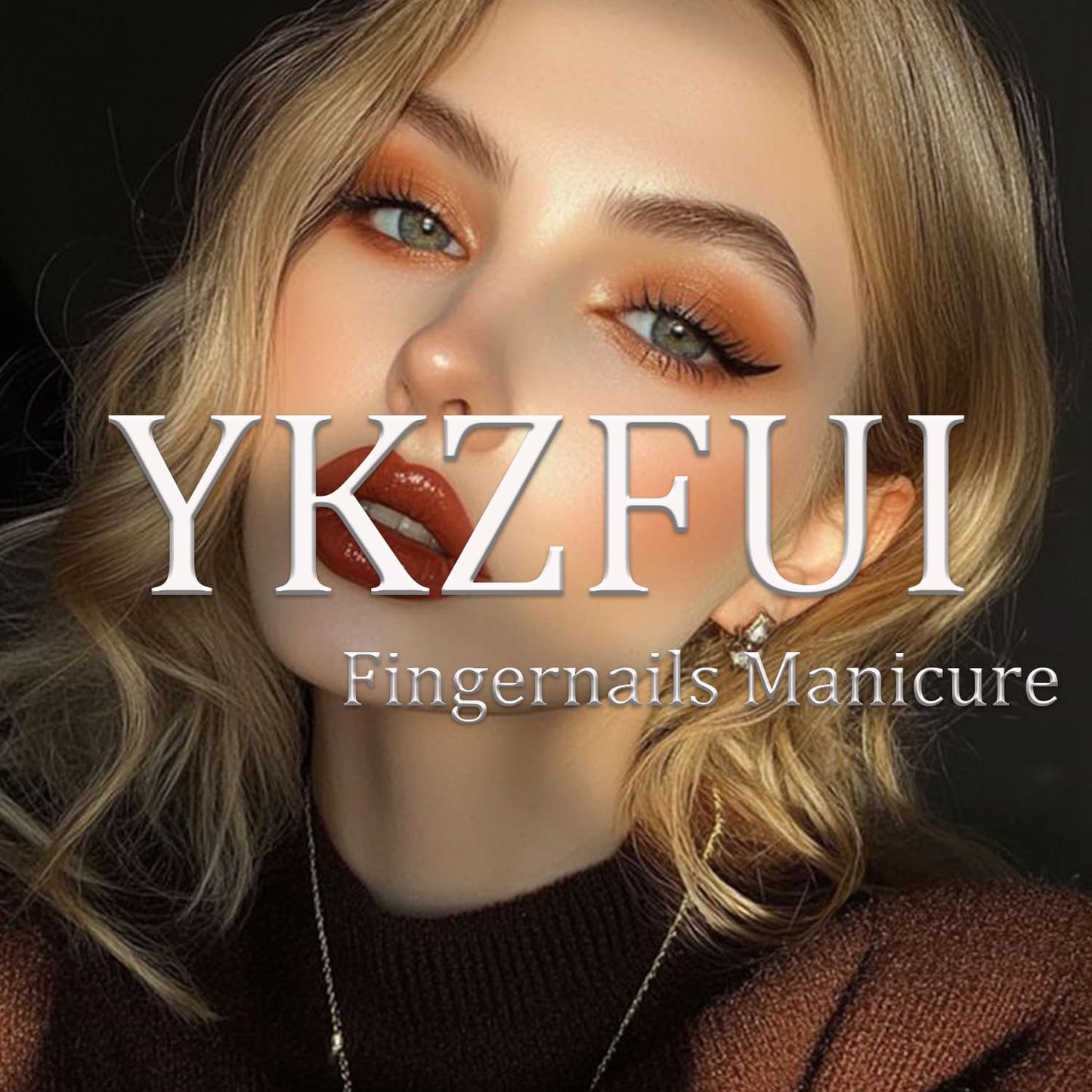 YKZFUI 24Pcs Dark Purple Flower Pearls Nails Medium Almond Acrylic French Tip False Nails Glue on Nails Set