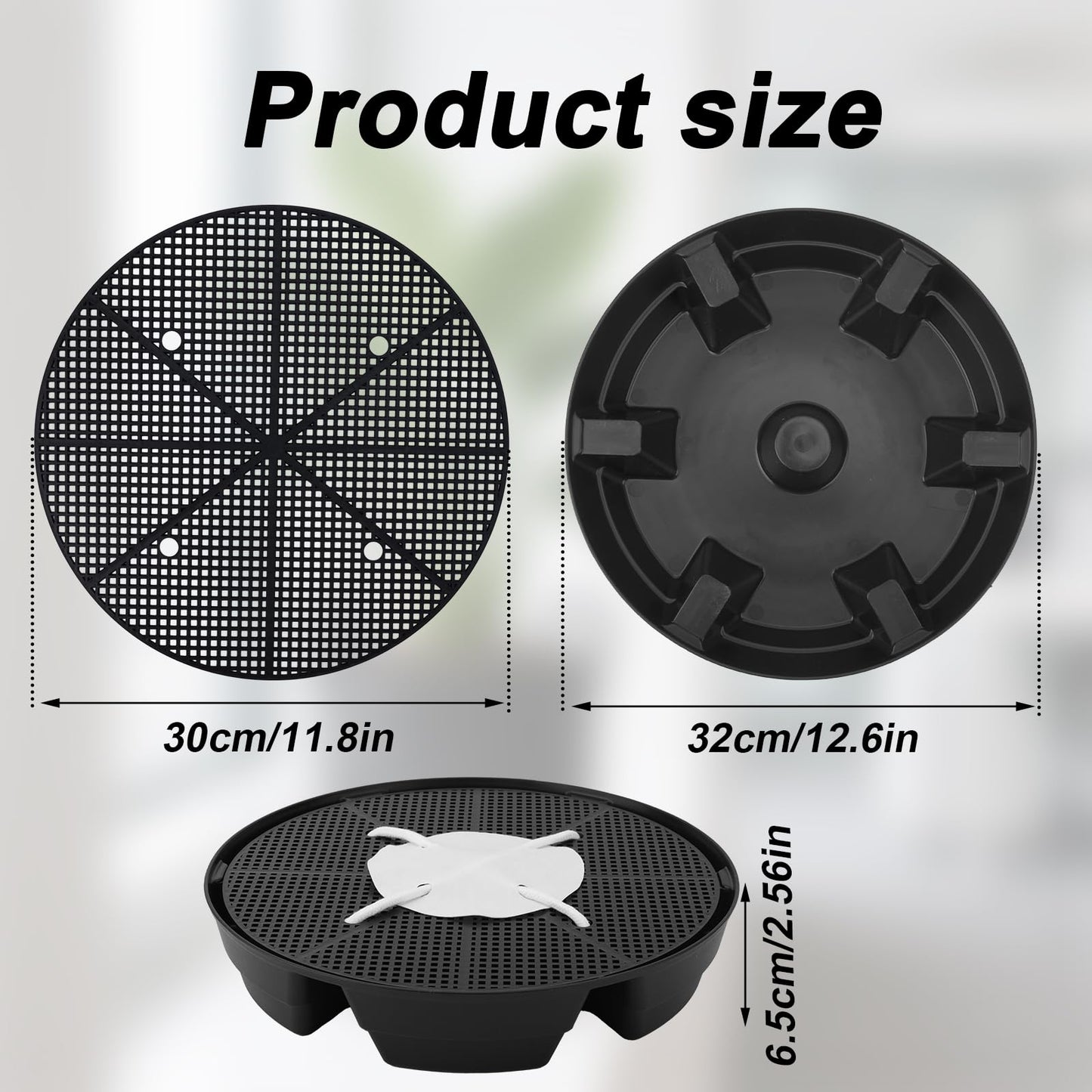 4pcs Auto Plant Watering Devices, Plastic Self-Watering Base with Cotton Fabric & Rope Automatic Autopots Water Planter Saucer Stand Trays for Greenhouse Indoors Grow Tents Grow Bags Accessories