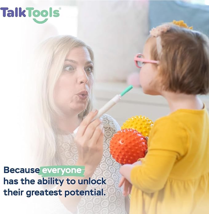 TalkTools Sensi Oral Sensory Therapy Tool with Soft Sensi Jaw Tips (Grey, 5 Tips Set - Grey)
