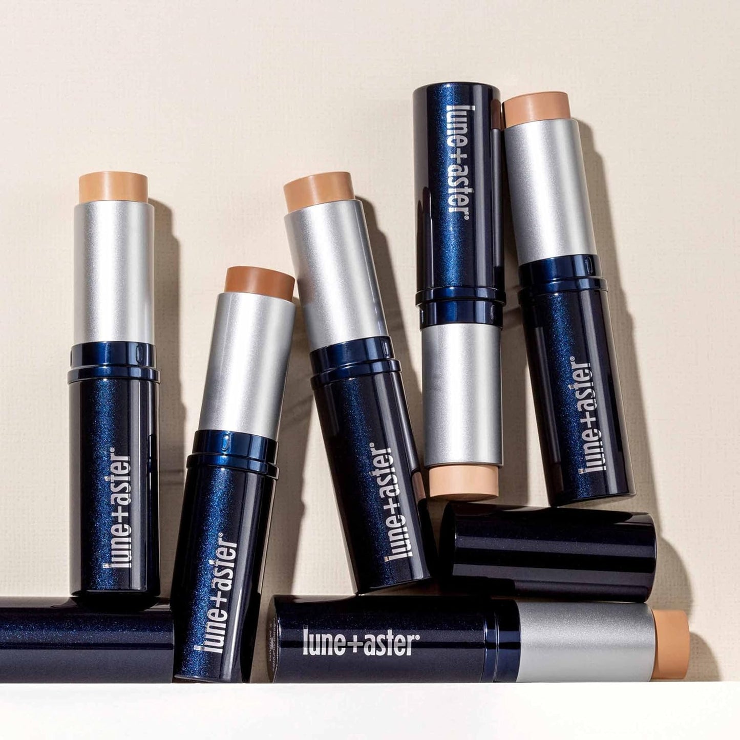 Lune+Aster Dawn to Dusk Foundation Stick - Medium - A cream foundation stick infused with good-for-you ingredients that delivers long-lasting, undetectable coverage for a flawless complexion