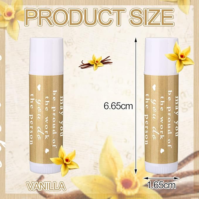 Demissle 48 Pcs Thank You Lip Balm Appreciation Gifts Bulk Inspirational You're the Balm Vanilla Ingredients Lips Care for Thanksgiving Christmas Appreciation Favor Employee Coworker Volunteer