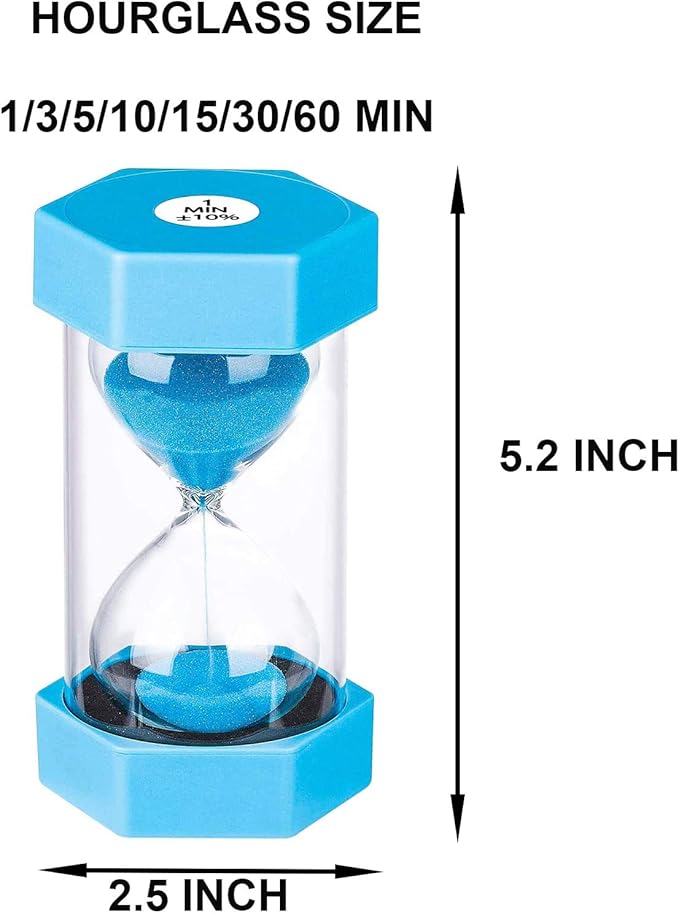 SuLiao Hourglass Timer 3 Minute:Colorful Sand Clock, Small Green Sand Watch 3 Min,Reloj De Arena, Plastic Hour Glass Sandglass Timer for Kids, Games, Classroom, Kitchen, Decoration