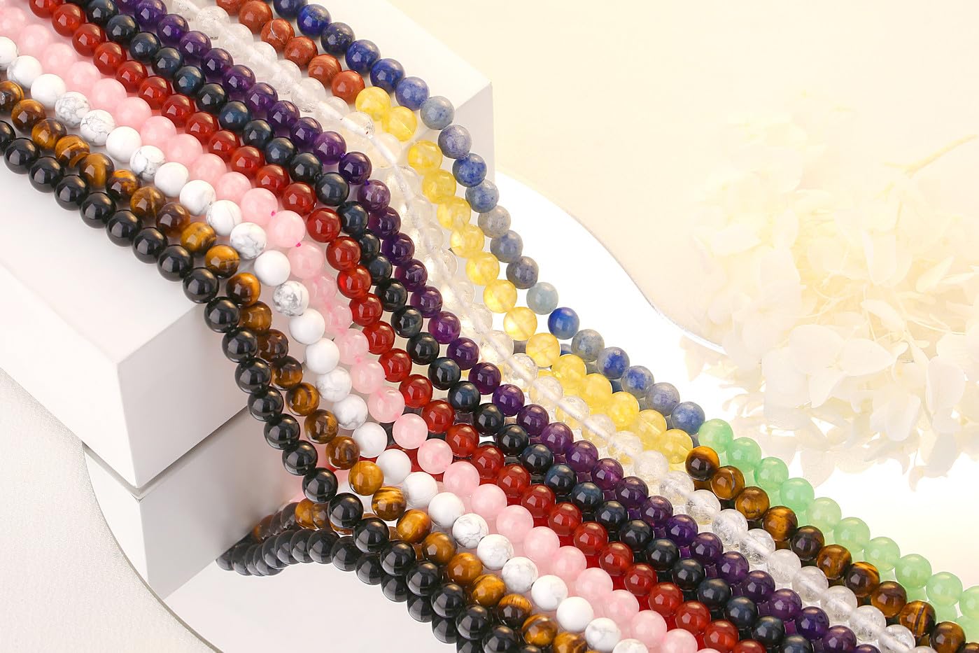 QINJIEJIE 100PCS Blue Aventurine Beads 8mm Natural Stone Beads Round Loose Gemstone Bead for Bracelet Beading Crystal Jewelry Making DIY Necklace Earrings 0.32"