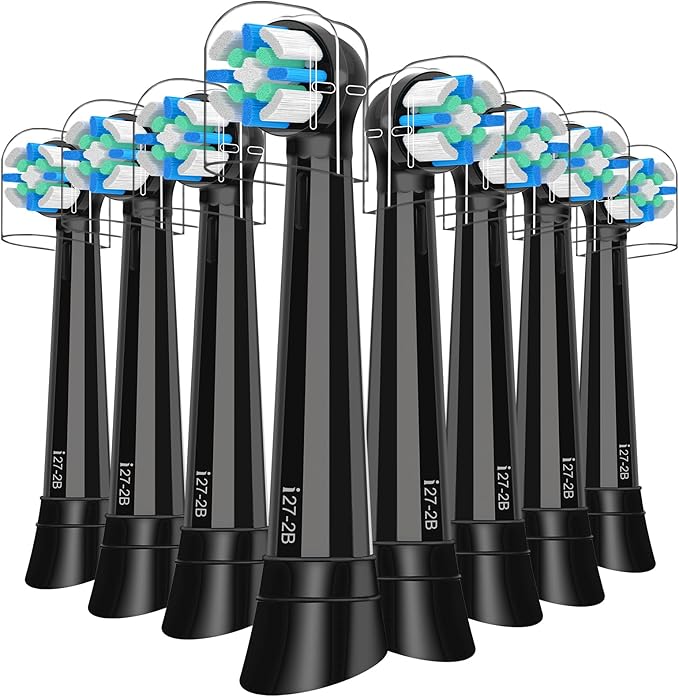iO Replacement Heads Compatible with Oral B iO 3 4 5 6 7 8 9 10 Series Electric Toothbrush,IO Toothbrush Heads Compatible with Oral B iO,Medium-Hard bristles Care for Your Teeth,Black