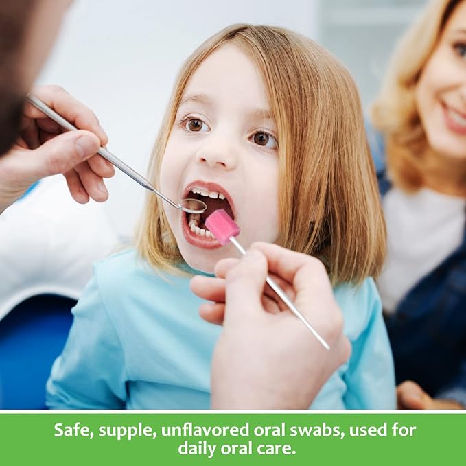 250 Pcs Disposable Oral Cotton Pink Cotton Swabs Sents Disposable Oral Care Swabs Teeth Cleaning Swabs Sponges Toothpicks Elderly Care Products Swabs Sponge Swabs Baby