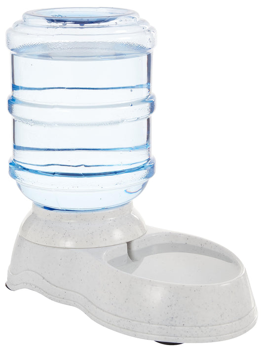 Amazon Basics Gravity Pet Water Dispenser for Cat and Dog, Easy to Clean, 1 Gallon Capacity, Small, Gray