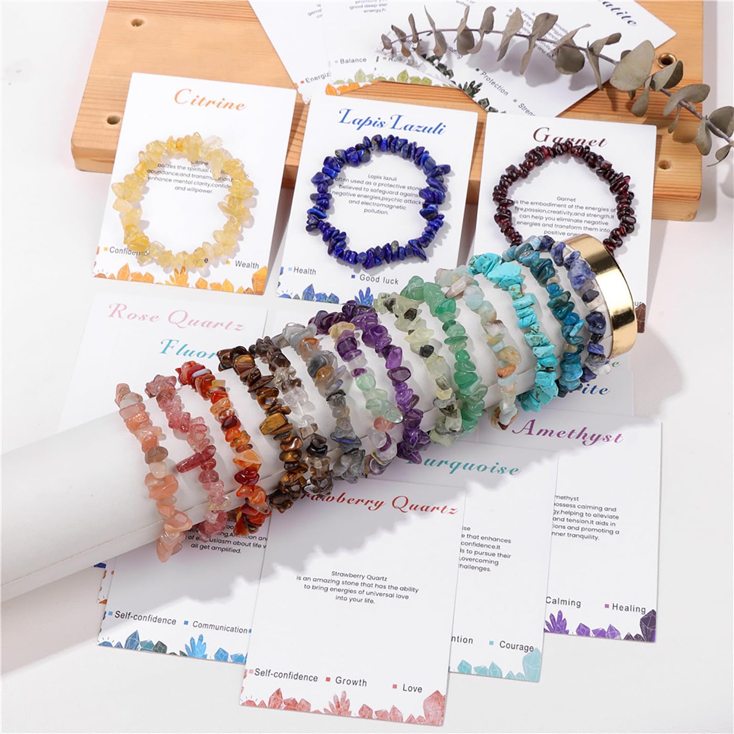 Strawberry Quartz Bracelet for Women 5-8mm Raw Strawberry Quartz Bracelet Natural Stone Bracelet Strawberry Quartz Crystal Bracelet Gemstone Bracelet for Women