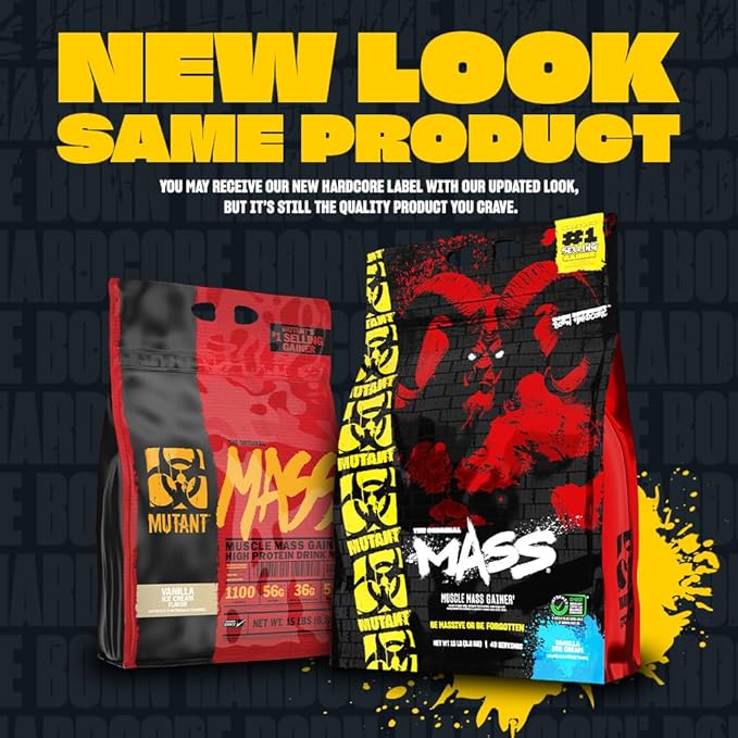 Mutant Mass Weight Gainer Protein Powder - Mass Builder for Bulking and Lean Mass Gainer, The Weight Gainer Men Need to Bulk up – 15 Pound – Triple Chocolate