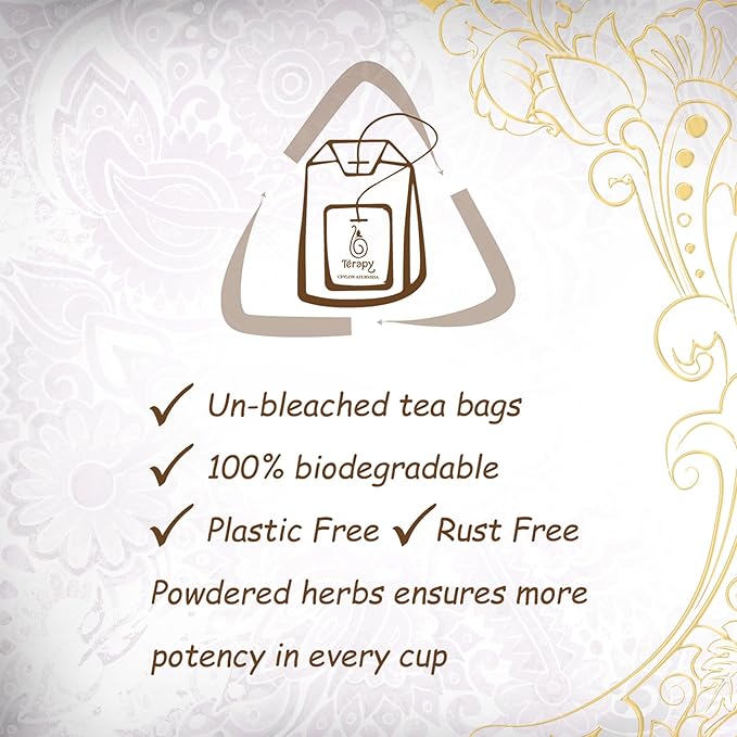 Térapy Ceylon PMS Balance Tea For Women - Soothing Support for PMS Relief, Hormonal Balance, Monthly Cycle support & Period Tea - 100% Natural Herbal Ingredients - Red Hibiscus, Cumin, Licorice & More Herbs