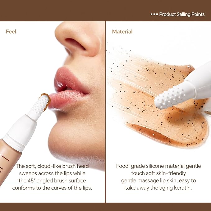 Nourishing Lip Scrub, Lip Scrub Exfoliator Gentle Exfoliation Lip Care Products for Chapped Dry and Flaky Lips Treatment