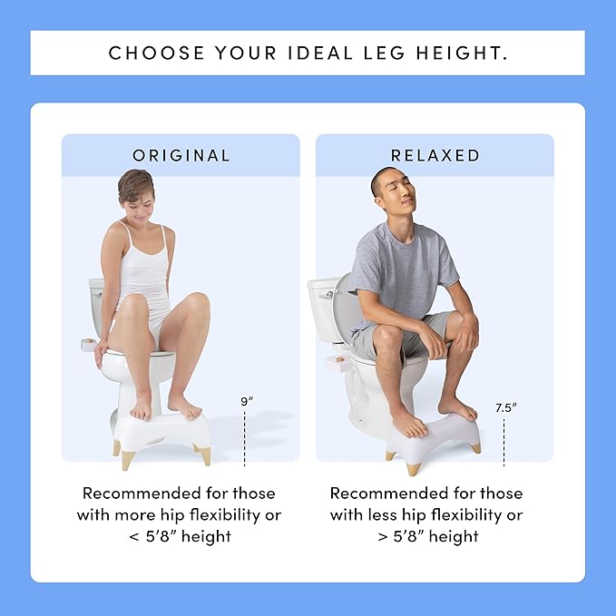 TUSHY Ottoman: A Premium Toilet Stool for The Bathroom, Modern Sleek Design | Squatting Position Helps Improves Bowel Health & Relieves Constipation (Tall 9" Stool), White/Brushed Nickel