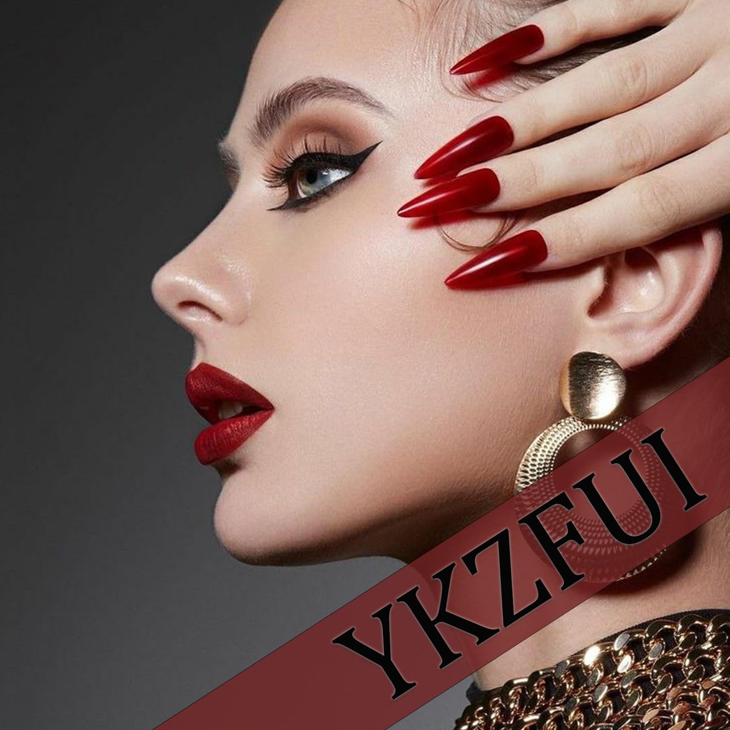 24Pcs Blue Press on Nails Medium Almond Glossy Fake Nails with 3D Wave Heart Pearl Star Sparkle Pattern Cute False Nail French Nails Full Cover Artificial Glue on Nail Handmade Stick on Nail for Women