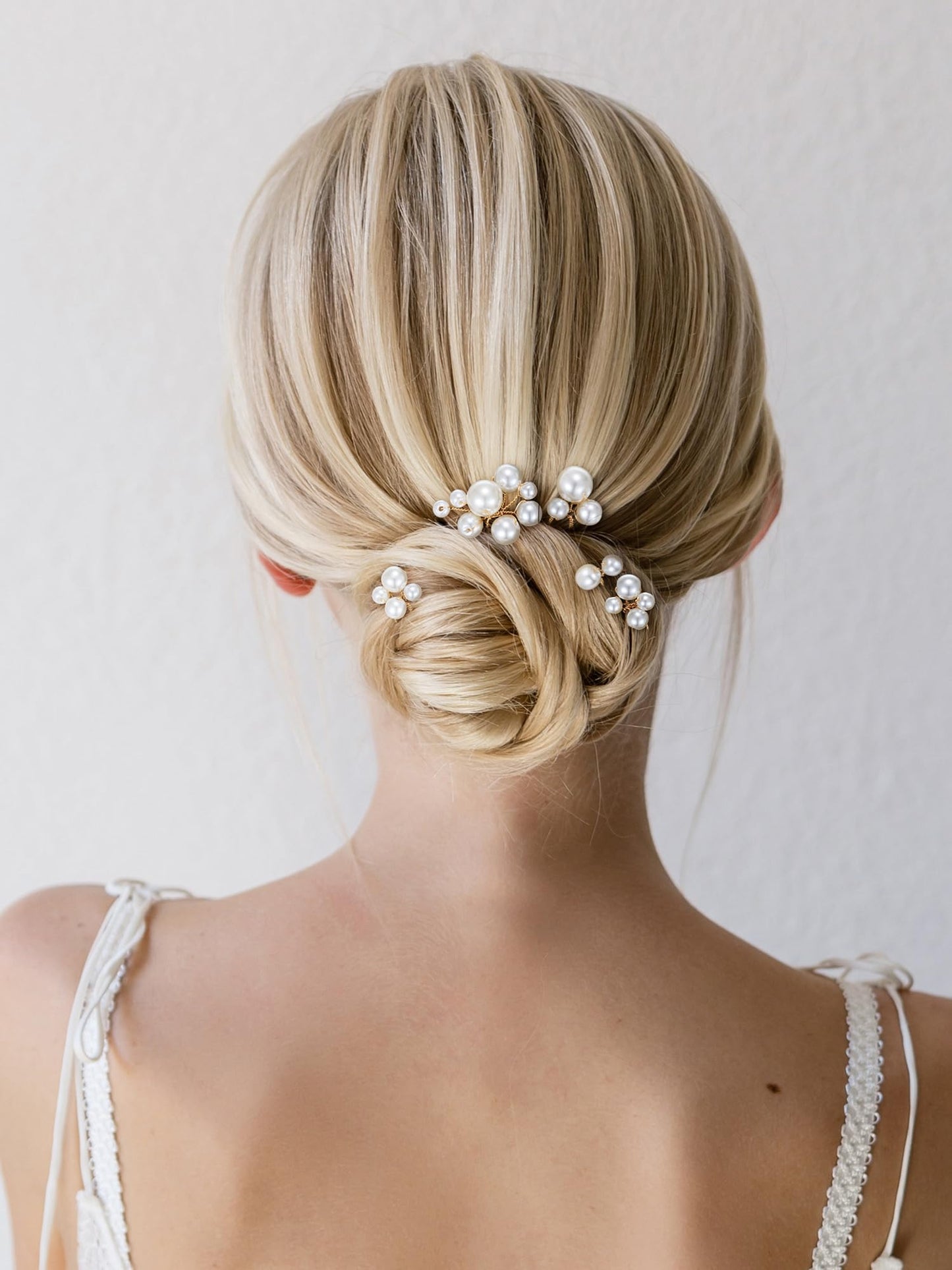 SWEETV 9 Pieces Bride Hair Accessories Pearl Wedding Hair Pins Leaf Bridal Hair Piece Vintage Hair Headpiece Leaf Hair Clips Jewelry for Women Bridesmaids Brides Flower Girls