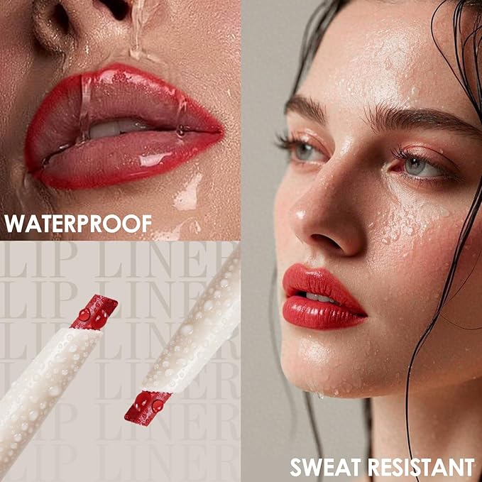 Erinde Long-Lasting Lip Liner Pencil, 2-in-1 Matte Lipliner Pencil for Sculpting & Filling, Rich Color Creamy Waterproof Lip Liner Crayon, Lip Contour Tint Makeup, Vegan & Cruelty-Free, 01 Dark Brown