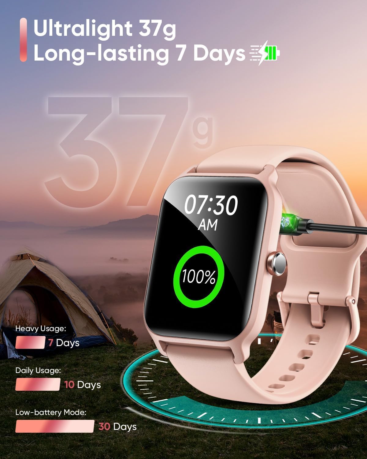 Fitpolo Smart Watch for Women Android & iPhone, Alexa Built-in [1.8" HD Screen] IP68 Waterproof Fitness Watch with Bluetooth Call (Answer/Make), Heart Rate/Sleep/SpO2 Monitor, 105 Sports Trackers