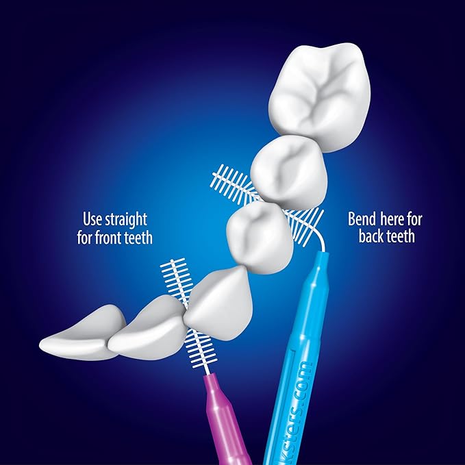 Piksters Interdental Brushes, Size 1,100 Count (10 x 10 Packs), Interdental Tooth Brush for Tight Gaps, Gum Soft Bristles for Plaque Removal, Safe for Braces (100 pk)