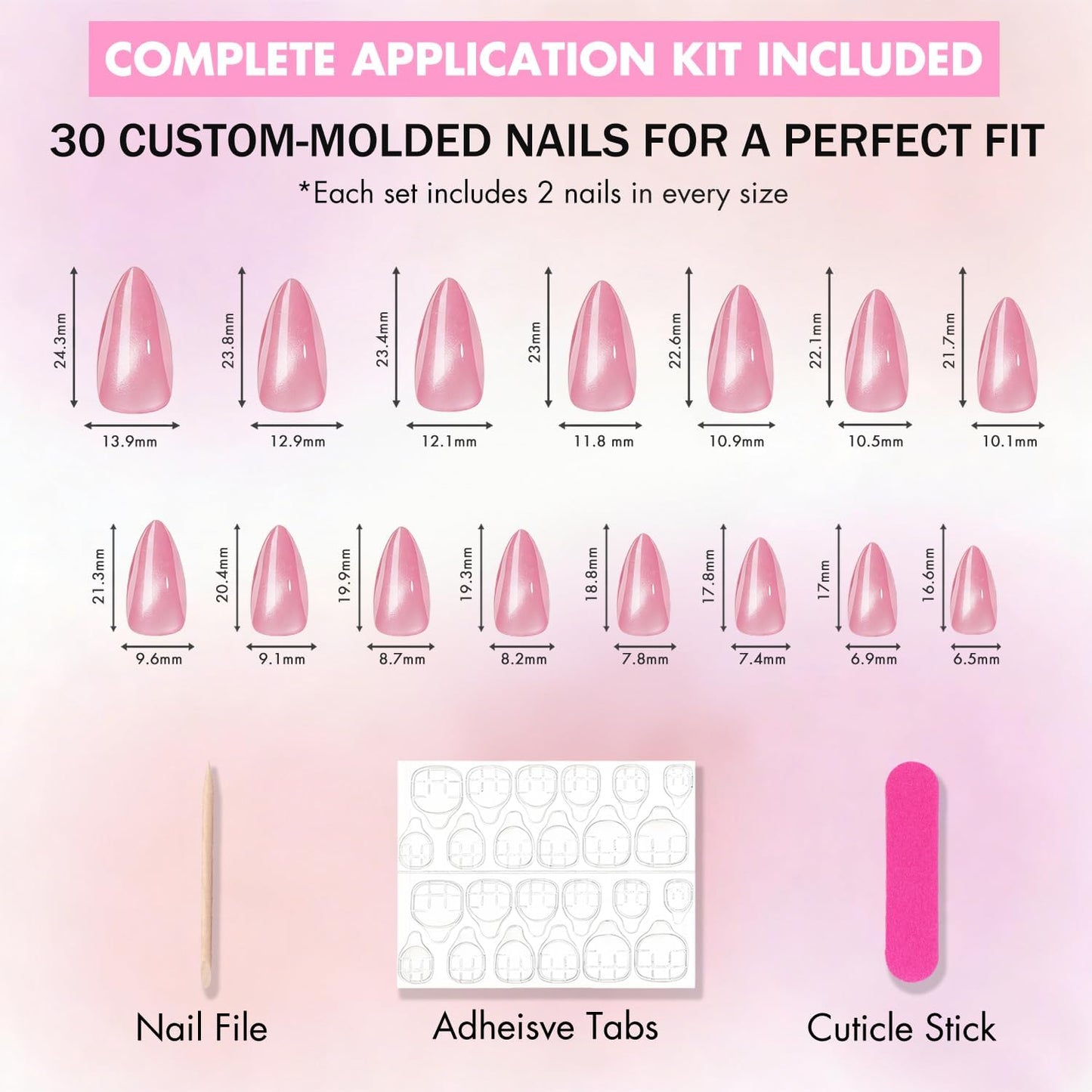 KQueenest Cat Eye Press On Nails Almond - Dark Gold Press On Nails Medium Stiletto, 30 Pcs 15 Sizes Glitter Fake Nails Press ons Black, Upgrade Thick Quality, Reusable Glue on Nail for Women Party