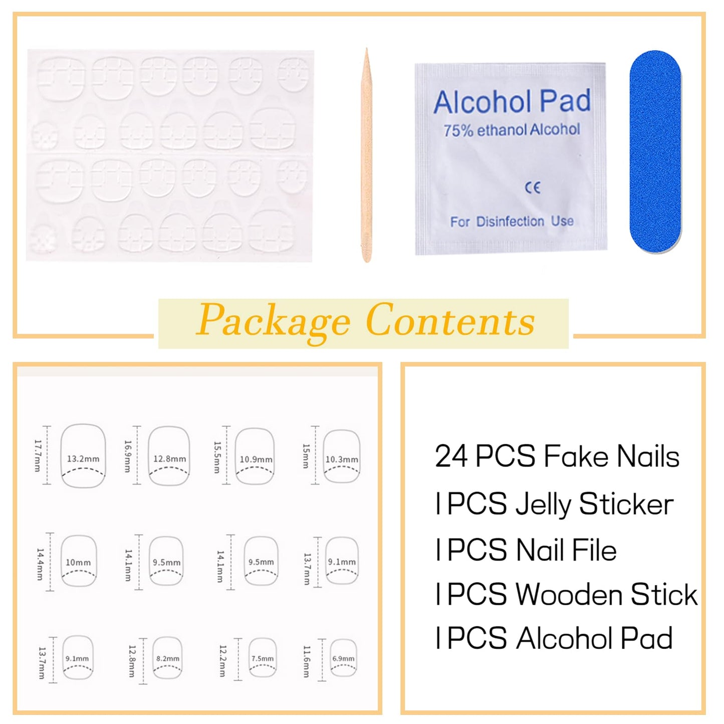 Fall Press on Nails Short Square Fake Nails with Flower Designs Pink Nails Press ons Cute Acrylic Nails for Women 24Pcs