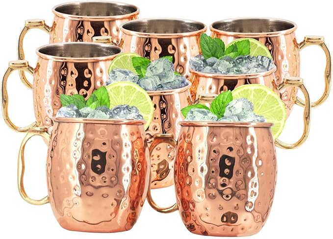 Moscow Mule Mugs Set of 48 (19OZ) | Food Safe |Stainless Steel Mug w/New Thumb Rest | Tarnish-Resistant Steel Interior