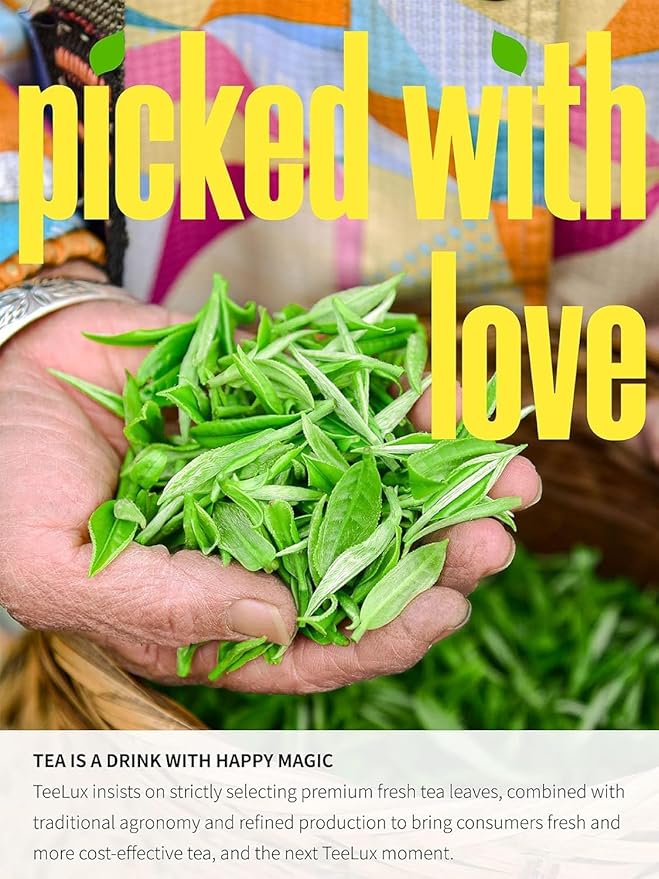 TeeLux Decaf Vanilla Black Tea Bags, Decaffeinated Black Tea Blended with Vanilla, 100 Count