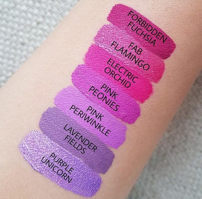 Aromi Hot Pink Metallic Liquid Lipstick | Magenta Lip Color with Shimmery Finish, Vegan, Cruelty-free, Long-Lasting and Smudge Proof (Fab Flamingo)