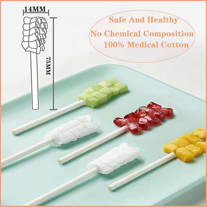 100 Pcs Baby Disposable Gauze Toothbrush,Baby Tongue Cleaner Newborn,Infant Mouth Oral Care Cleaning Swabs for 0-36 Month