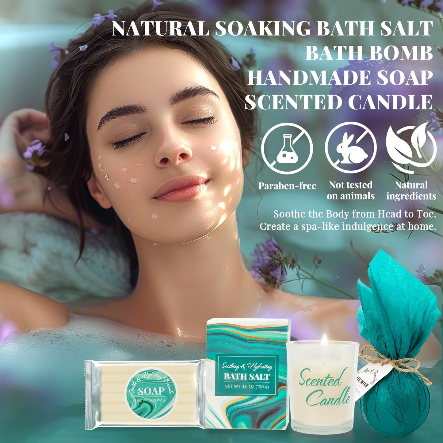 Bath Sets for Women Gift BODY & EARTH Gift Baskets for Women 8pcs Womens Christmas Gifts for Tumbler with Straw Birthday Gifts Mothers Day Gifts for Mom