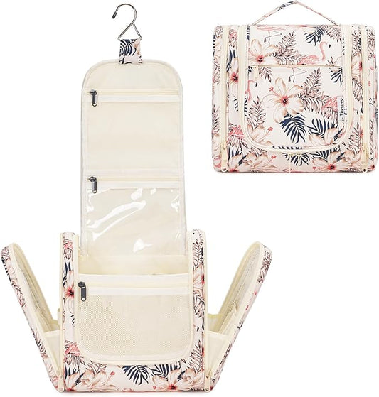 Narwey Hanging Toiletry Bag for Women Travel Makeup Bag Organizer Toiletries Bag for Cosmetics Essentials Accessories