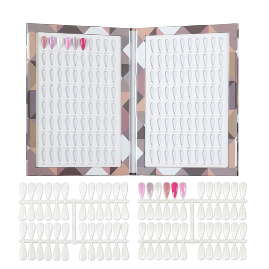 NMKL38 160 Nail Color Display Book Chart with 240 Nail Tips UV Gel Polish Color Card Board Salon Tools (A01)