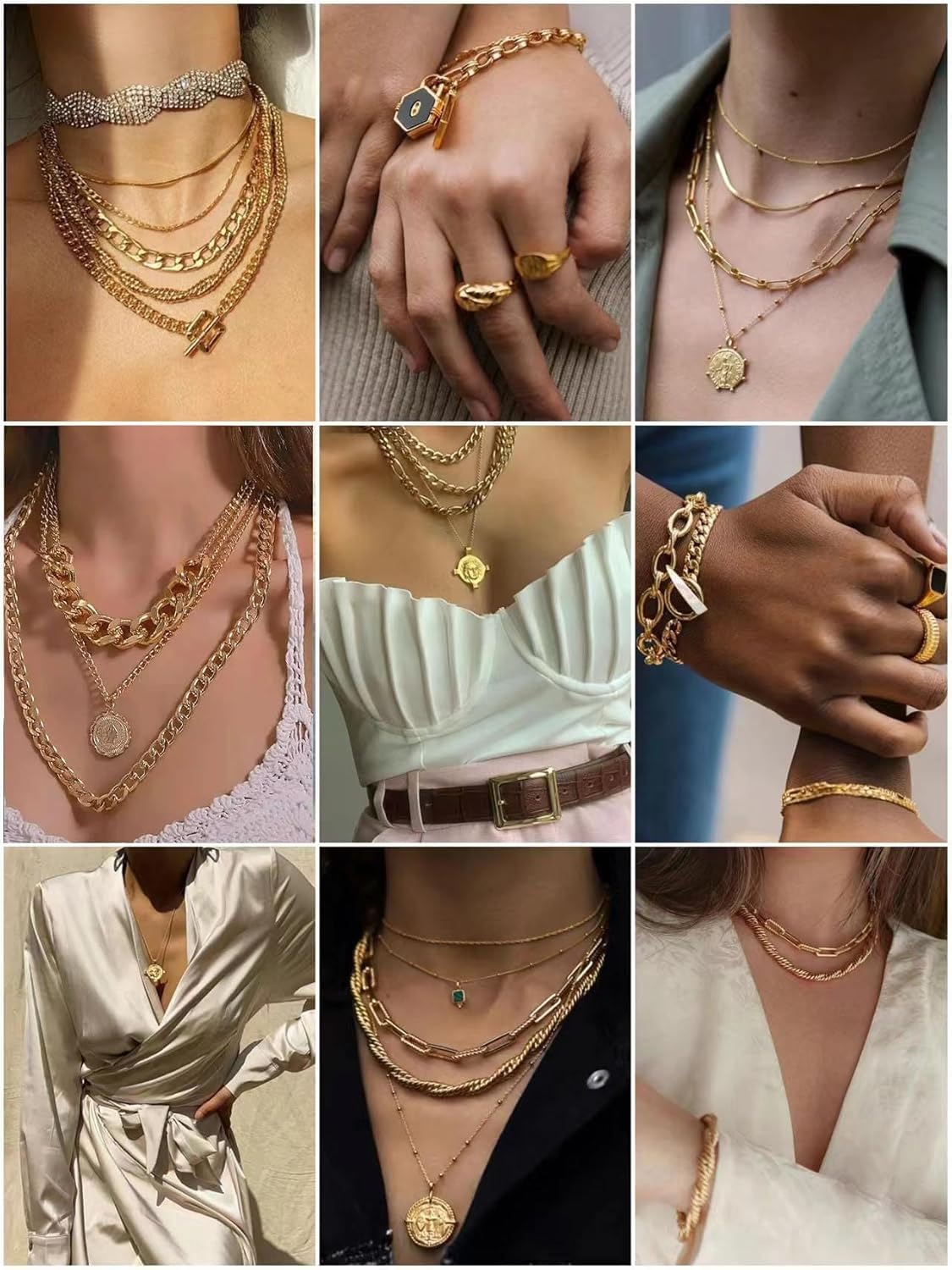 Magnetic Jewelry Clasps, 925 Sterling Silver, Strong Magnetic Closures for Necklaces and Bracelets (8pcs Golden Silvery)