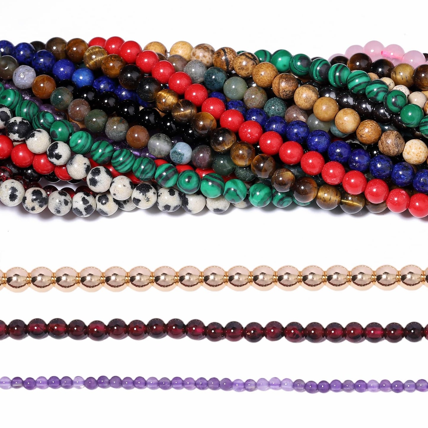 Songxi 90pcs 4mm Yellow Tiger Eye Natural Round Stone Beads for Jewelry Making, Smooth Loose Small Gemstone Beads for Bracelets Necklace, Chakra Stones with Energy Power