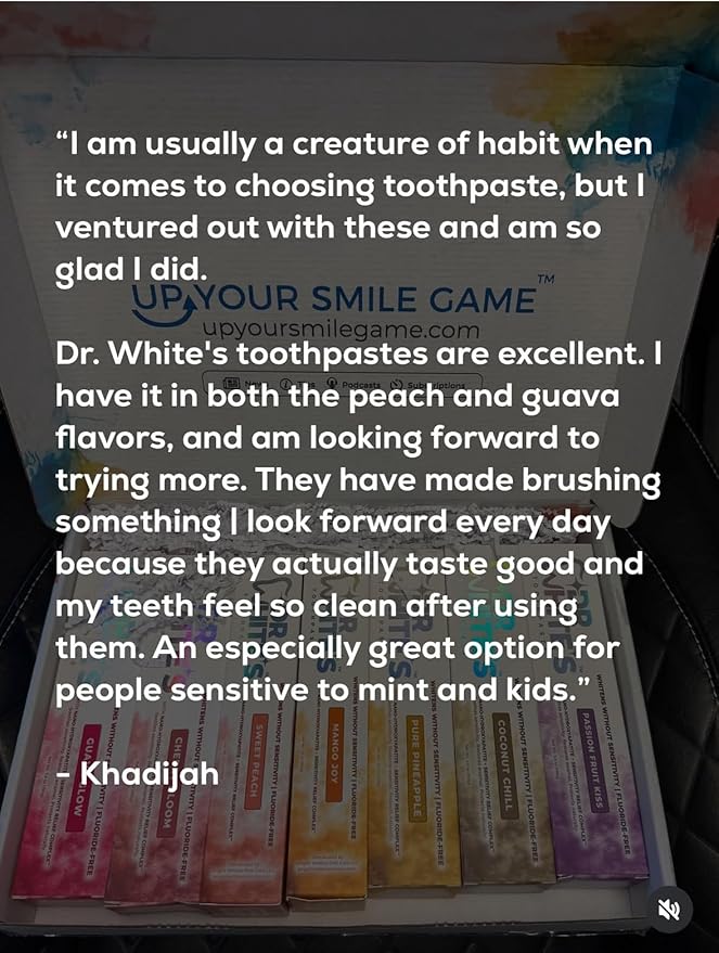 Dr. White’s Fluoride-Free nHA Toothpaste; Dentist-Formulated, Nano Hydroxyapatite + Xylitol, Sensitivity Relief Complex™, Mint-Free, Enamel Safe, Swallow-Safe (3.5 Oz, Coconut Chill)