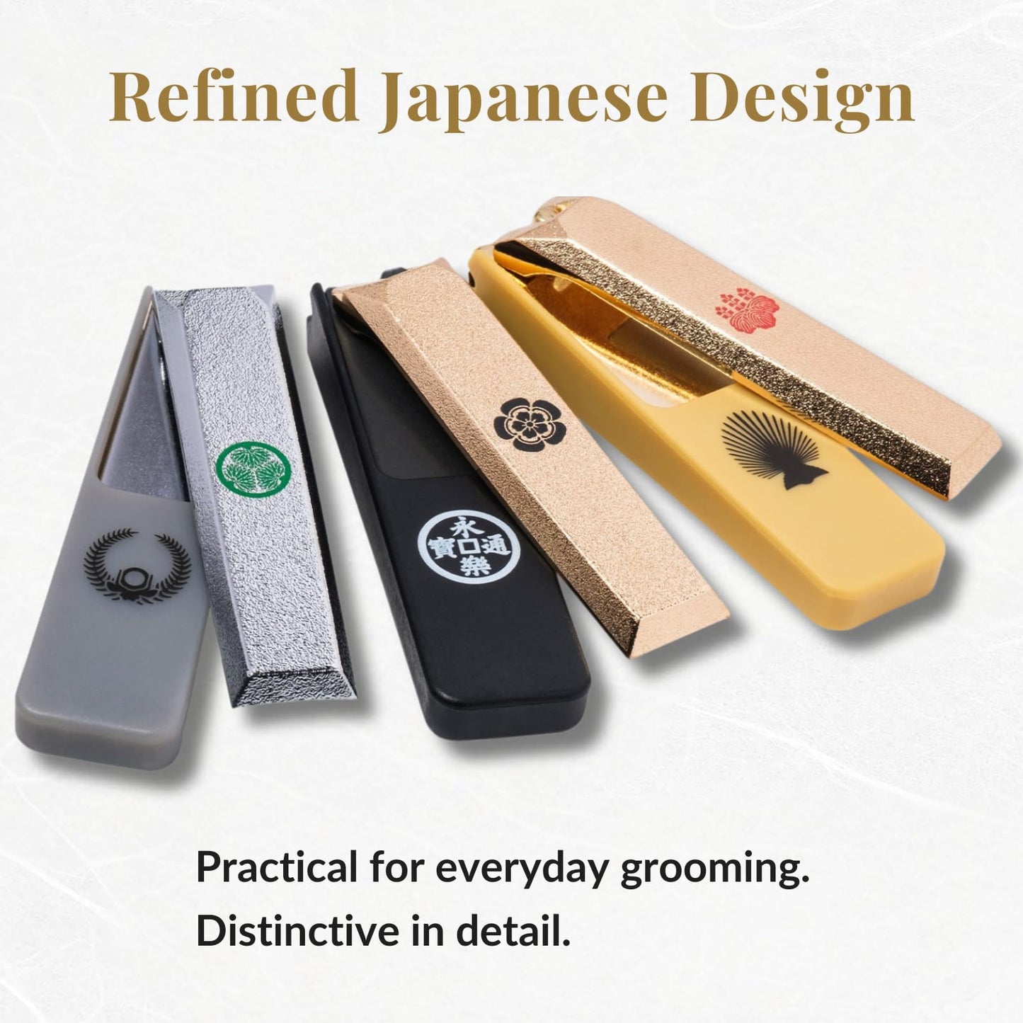 Wablade Japanese Nail Clippers, 2.8 Inch, Made in Seki Japan, Curved Carbon Steel Blade, Built-in Catcher & Nail File, Clean Controlled Trimming for Fingernails & Toenails (Toyotomi Hideyoshi)