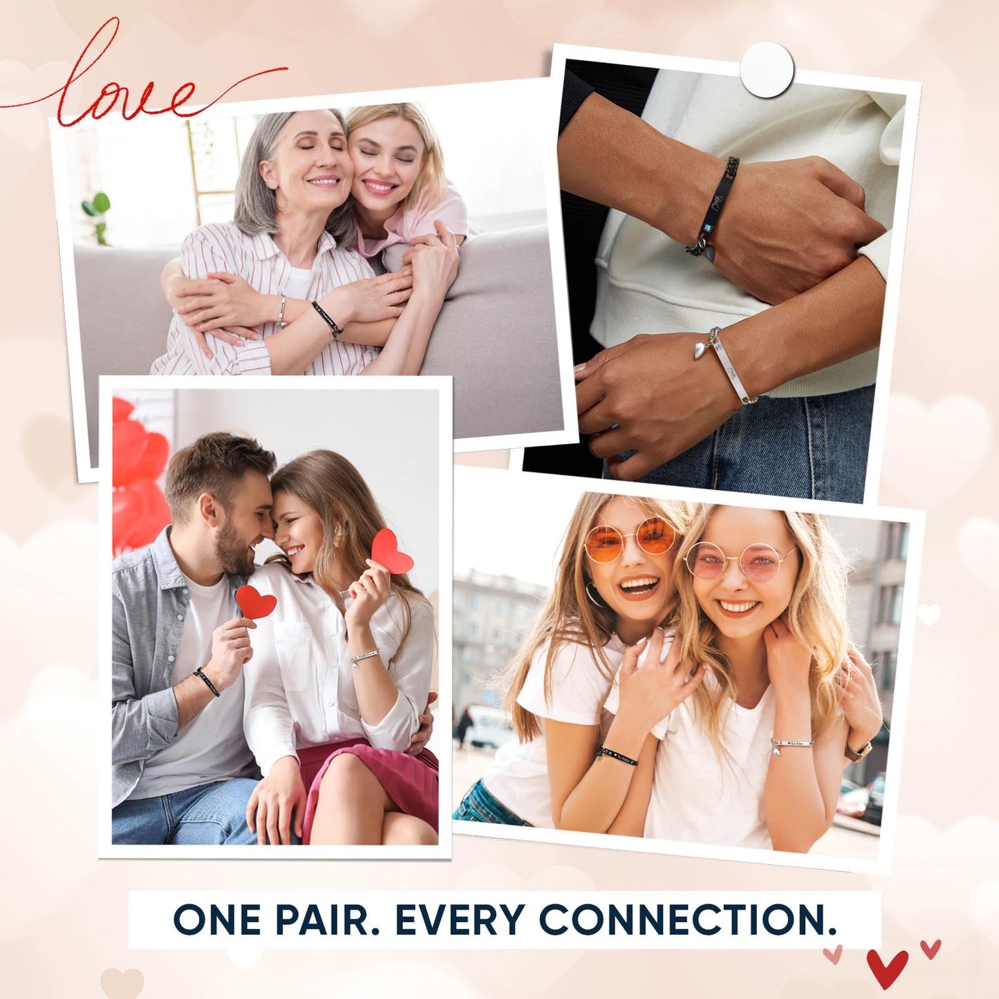 MEALGUET Matching Couple Bracelets for Men Women : Her King His Queen Cuban Link Chain Bracelets Set Jewelry for Boyfriend Girlfriend Husband Wife, Romantic Gifts for Valentines Birthday Anniversary