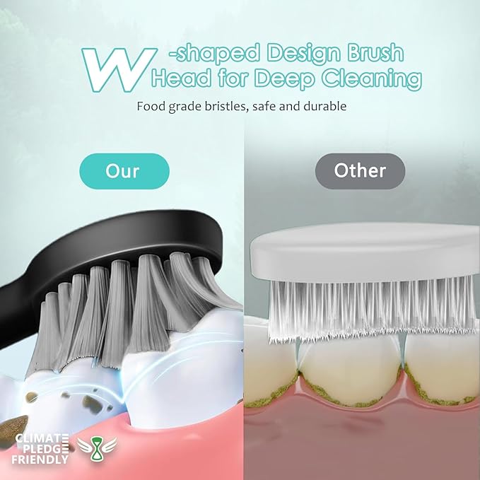 Replacement Heads for Waterpik Sonic Fusion 2.0, Extra-Large Size Flossing Toothbrush Head fit for Water pik SF-01 SF-02 SF-03 SF-04 (Black, 3 Count)