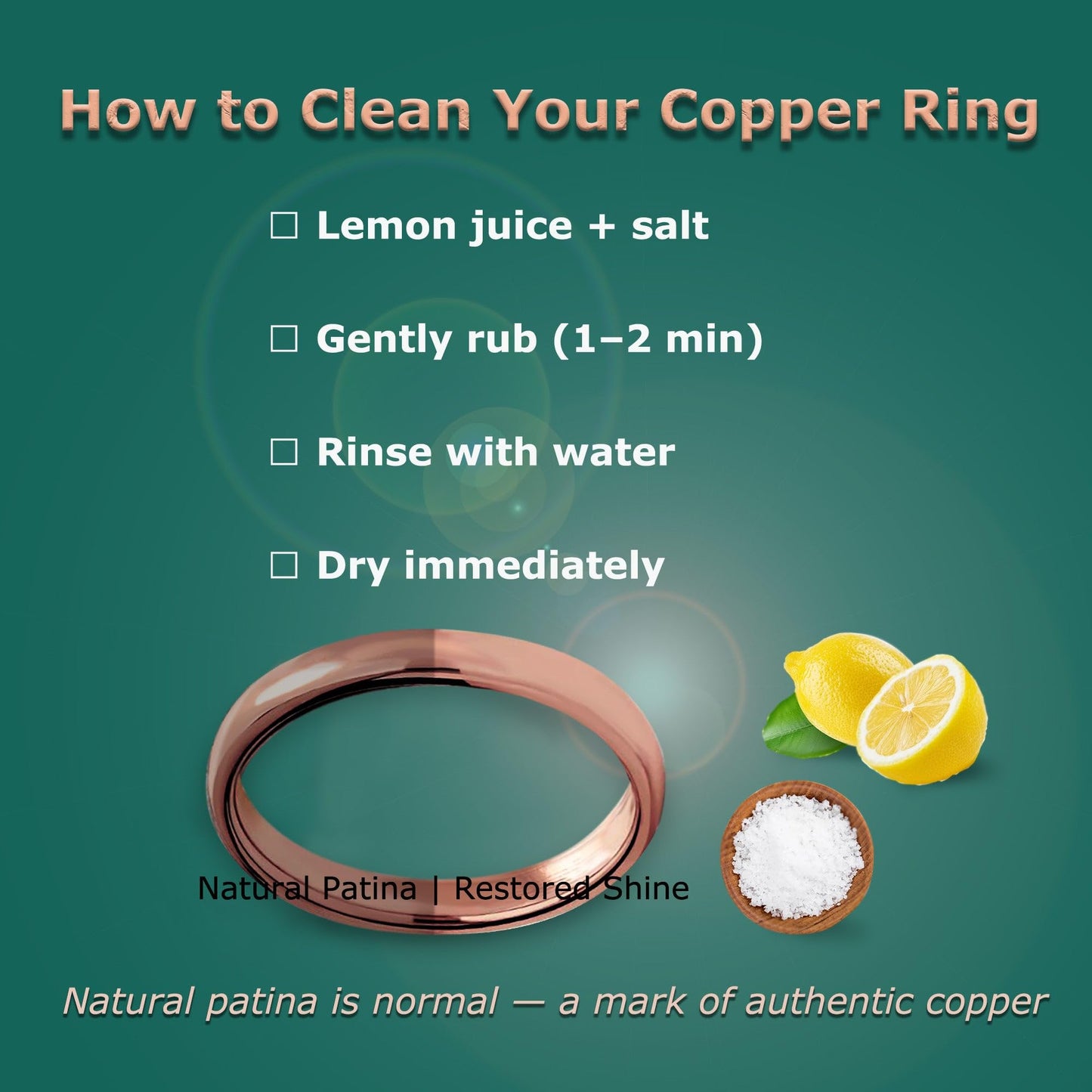 IVY & BAUBLE Pure Uncoated Solid Copper Ring for Men & Women — Lab-Tested, Raw Authentic Copper Band, Wellness Jewelry, Crafted in USA, 3mm, Size 9