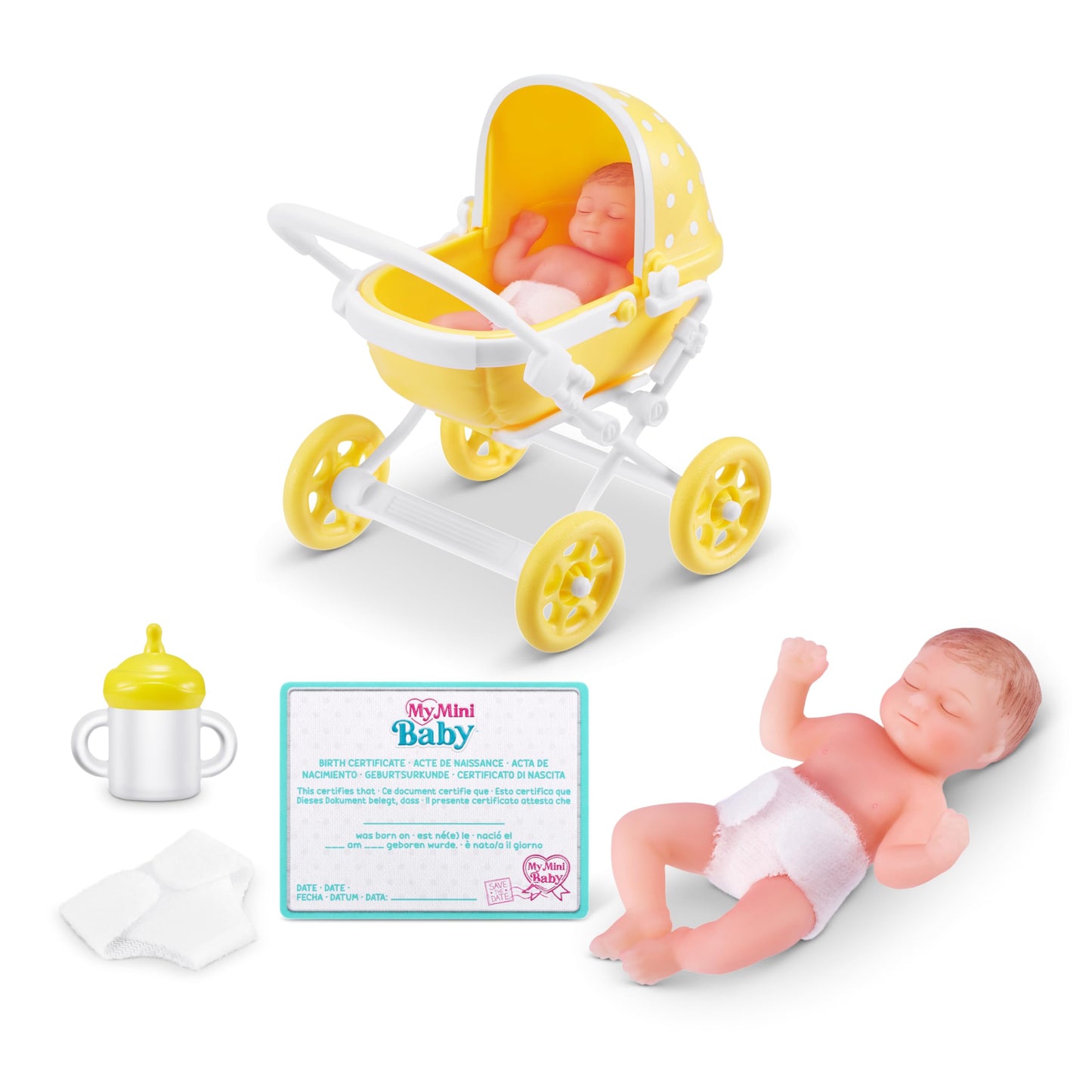 5 Surprise My Mini Baby Series 1 by ZURU, Collectible Mystery Capsule, Toy for Girls, Realistic Miniature Baby, Playset and Accessories