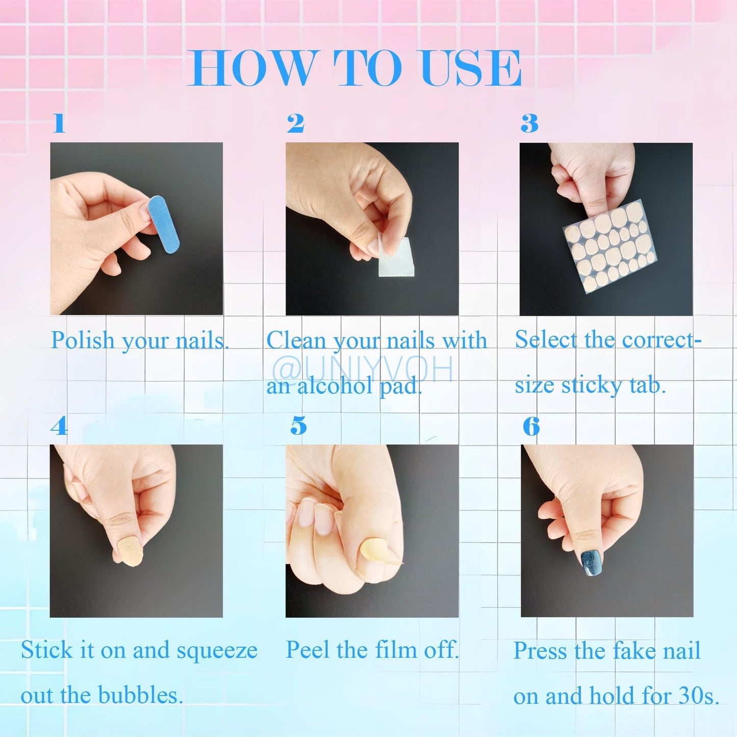 Extra Short Press on Nails Squoval False Nails Handmade with 3D Designs/Charms, Cute Reusable Fake Stick on Tips (Multi#X-Small)