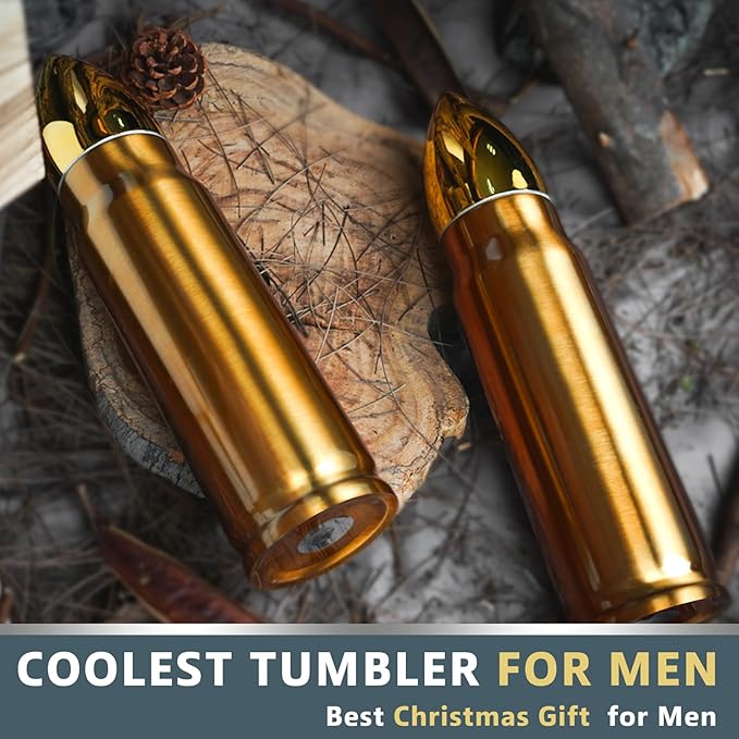 White Elephant Gift for Men Dad Him - 17oz Cool Stainless Steel Tumbler - Unique Christmas Day Hunting Birthday Xmas Mens Gifts for Him Boyfriend Husband - Stocking Stuffers Cup Mug Gifts for Men