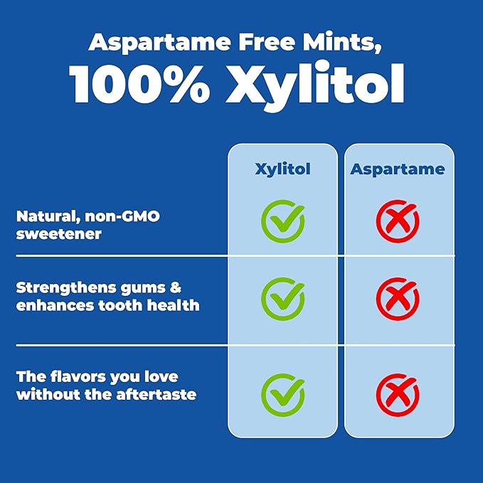 Epic Xylitol Wintergreen Chewing Gum & Peppermint Mints Bundle - 500 Pieces Wintergreen Gum & 550 Peppermint Mints - Sugar Free, Aspartame Free, Dentist-Recommended for Dry Mouth & Cavity Protection